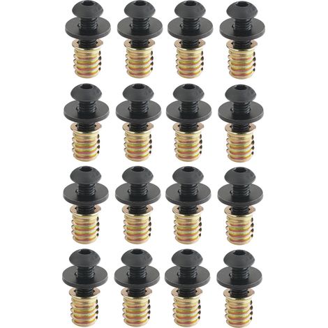 SOTECH Schraubenset 16 Stück M8 x 20 mm mit Gewindemuffen/Einschraubmuffen M8 x 15 mm und Unterlegscheiben für Tischgestelle, Tischbeine und vieles mehr