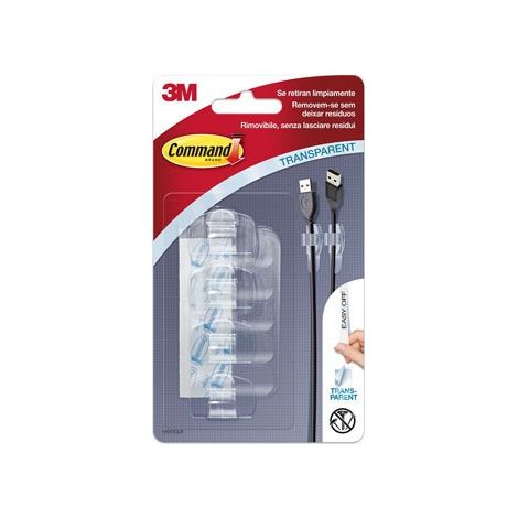 Runde Kabelbinder, Transparent, 19 x 32 x 13 mm, 4 Stück + 5 Bänder, 17017clr