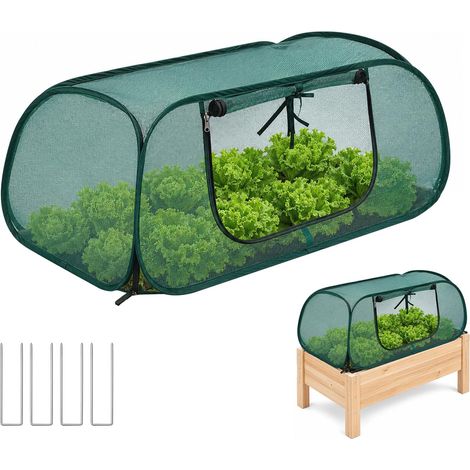 Pop up Filet Protection Potager avec Fermeture Éclair sans Installation (1/4)