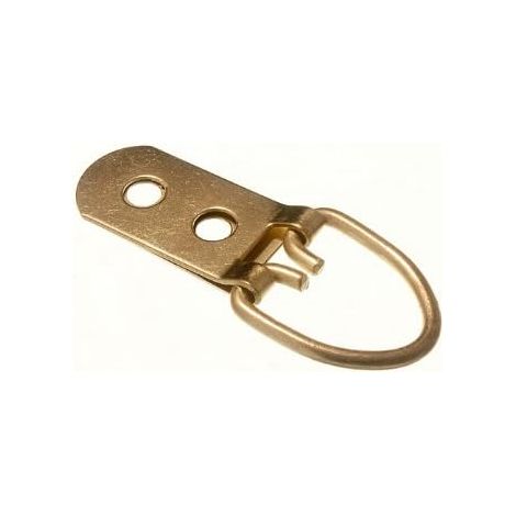 Lot de 100 cintres à 3 trous en acier plaqué laiton robuste pour accrocher des photos (1/2)