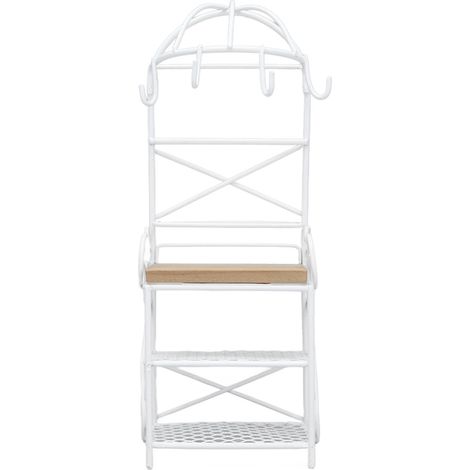 Étagère de présentation miniature 1:12 pour poupées, accessoire de cuisine de maison de poupée, support à pain blanc pour figurines (1/5)