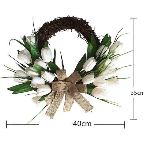 Guirlande de porte, guirlande décorative pour la maison, couronne de fleurs à suspendre (1/5)