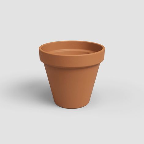 Pot Amalia Terre Cuite Naturel ø19cm Pot En Terre Cuite Respirant Pour Plantes - Artevasi