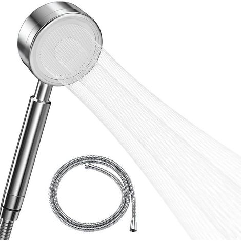 Pommeau Douche Haute Pression avec tuyau 1,5 m, Douchette Douche Salle de Bain en Acier Inoxydable 304 Economie d'Eau Installation Facile - Méthode de Jet en Forme de Taille (1/5)