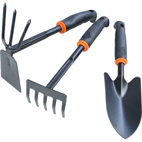 Ensemble d'Outils de Jardinage, 3 Pièces Petite Pelle de Jardinage, Ensemble d'outils de Jardinage à Main Traditionnels, Binette à Main, Petite Pelle de Jardinage, pour Ameublir Le Sol, Désherber