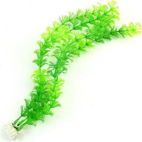 Trade Shop - Pianta 30 Cm Piantina Artificiale Per Acquario Piante Finte Plastica Color Verde - (1/4)