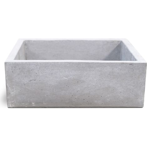 Lavello da Giardino Senza Rubinetto in Cemento Granulato di Marmo Madrid Grigio (1/5)