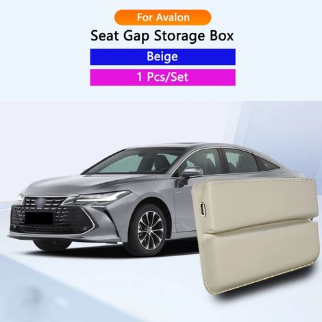 Boîte de rangement pour espace entre les sièges (beige Avalon) en cuir pour Toyota RAV4, Camry, Corolla, Cross et Avalon (1/5)