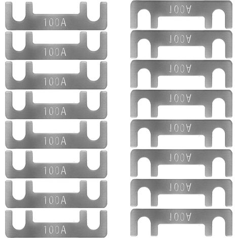 Flachsicherungsleiste Kfz-Sicherungen Flachsicherungen für Autos 16 Stück Flachsicherungen 30A 40A 50A 60A 70A 80A 100A 110A 125A 150A für Auto/LKW/Wohnmobil/Transporter/Motorrad (100A)