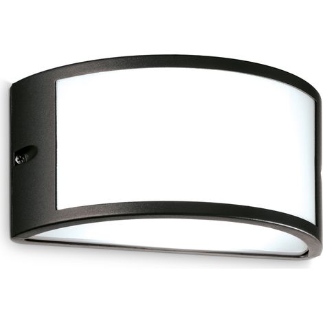 Applique Da Parete Contemporanea Rex Alluminio Nero E27 60W Ip44
