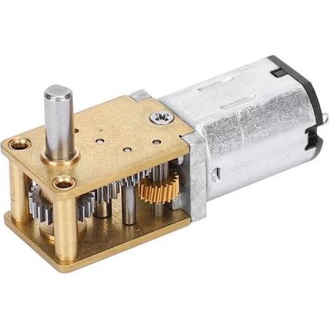 Mini moteur à engrenages métalliques N20 DC12V, réduction de vitesse CW/CCW, micro moteur 53 tr/min Crezuo-Chrom (1/5)