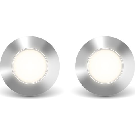 Xanlite – Rallonge de 2 spots encastrables extérieur IP67 – Blanc neutre 4000K – Ø40mm – 20 lumens – 230V AC – SPTE2RCW (1/7)