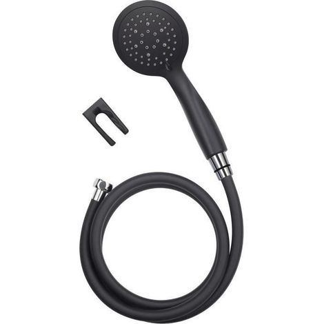 Rousseau Combiflex Hebe Negro cabezal de ducha 5 jets