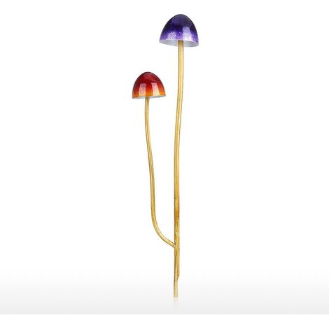 Ornement champignon coloré Tooarts, champignon de dessin animé, décoration intérieure et extérieure, décoration de pot de fleurs F