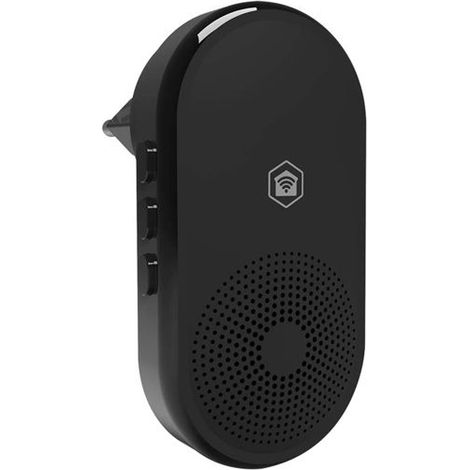 Sonnette sans fil RF 433 MHz SmartLife, 55 mélodies, volume réglable, Nedis, noire (1/5)