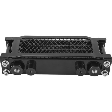 4-reihiger Aluminium-Motorradölkühler-Satz, hohe Effizienz, Ersatz für Monkey 125 Offroad-Motorräder (50 bis 150 cm³), schwarz. (1/5)