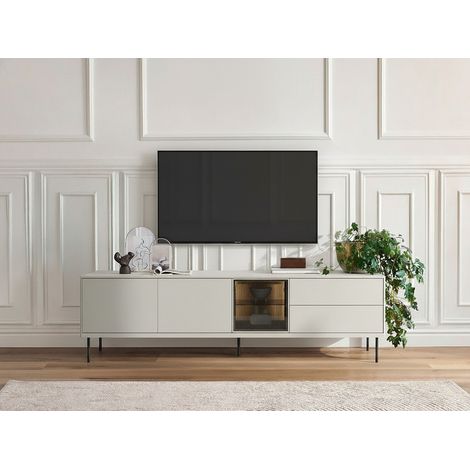BOBOCHIC - Meuble TV 3 portes 2 tiroirs 194 cm ESPERA avec LEDS (1/5)