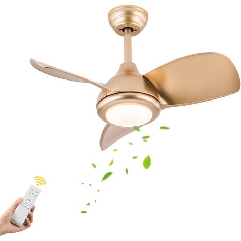 Ventilateur Plafond avec Lumière LED Dimmable, Plafonnier Ventilateur Silencieux avec Télécommande, Pales Rétractables, 91 cm, 6 Vitesses, 3 Températures, pour Salon et Chambre (1/5)