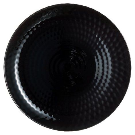 Piatto piano Pampille Ø 25 cm in vetro opale nero