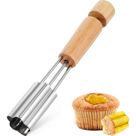 Outil à garnir les muffins, poinçon en acier inoxydable durable en forme de fleur pour accessoires de pâtisserie (1/5)