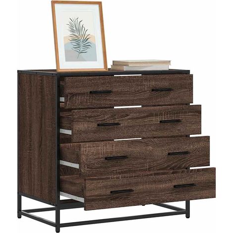 Schubladenschrank Braun Eichen-Optik 70x41x70 cm Holzwerkstoff