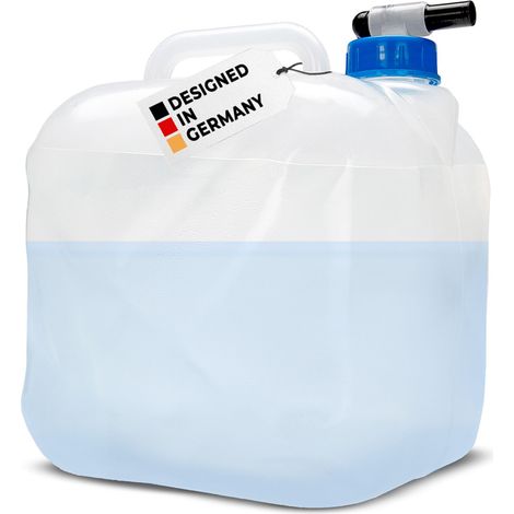 alca® Wasserkanister faltbar 10l Trinkwasserbehälter mit Ablasshahn BPA-frei Faltwasserkanister