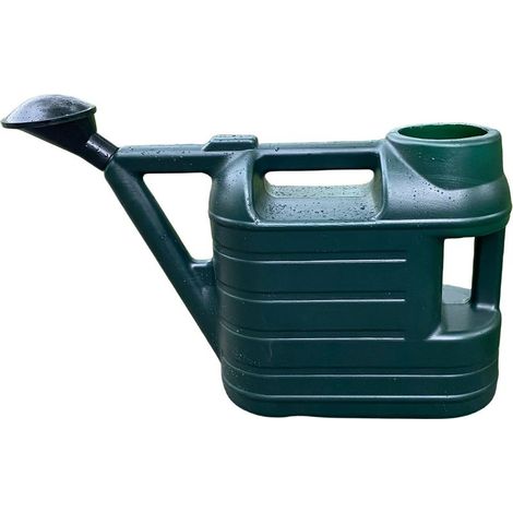 Arrosoir de 6,5 L avec pommeau, en plastique résistant vert (1/5)