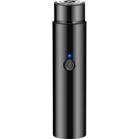 Tondeuse à Barbe USB Rechargeable Mini - Tondeuse Barbe Homme Femme Portable Noir (1/5)