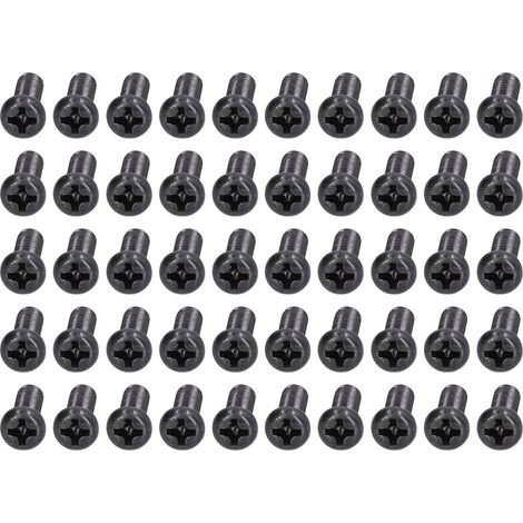 50 vis à métaux à tête cylindrique en acier DIN 7985, entièrement filetées, zinguées noires, M4x12 (1/5)