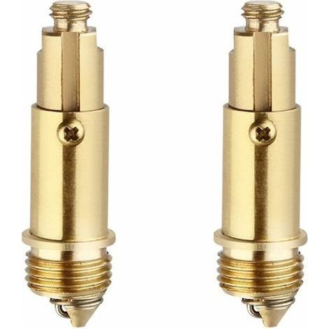 2 pièces Pop-up Boulon à ressort en laiton, Boulon dévier en laiton, Utilisé pour remplacer les pièces cassées, convient à la plupart des salles de bain, baignoires, éviers (1/4)
