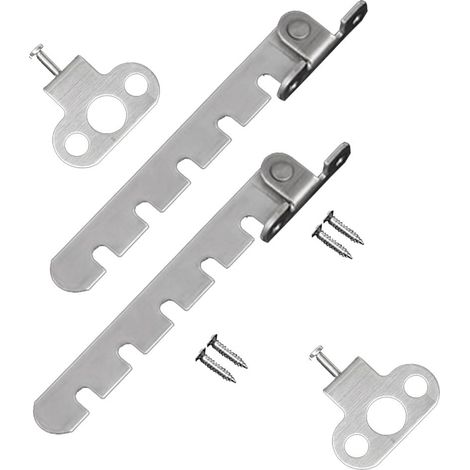 Verrou limiteur fenetre acier inox 5 positions ajustables 10cm (1/5)