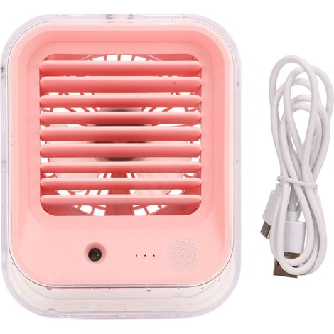 Refroidisseur d'air portable USB de bureau, silencieux, à brumisation, refroidi par eau, avec ventilateur et lumière d'ambiance (1/5)