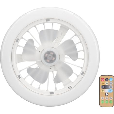 Ferngesteuerter, beleuchteter Deckenventilator mit integrierter LED-Lampe, ideal für Garage, Abstellraum und Küche. (1/5)