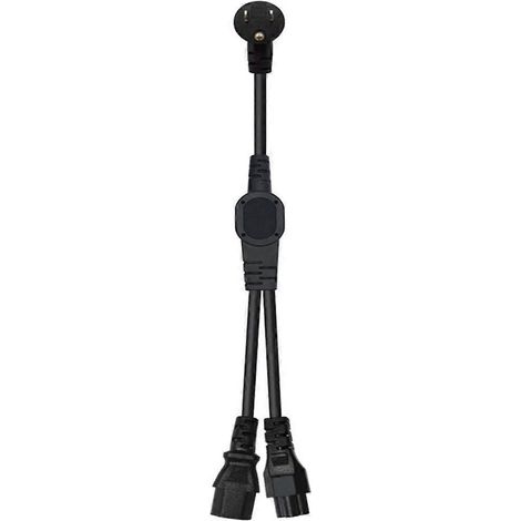 Rallonge électrique pratique de 0,6 m, câble PVC 5-15P vers C13+C5 pour divers appareils