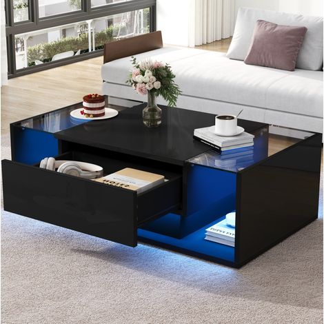 Wohnzimmertisch Tisch Aufbewahrung 100 x 50 x 31 cm OKMYHOME (1/5)
