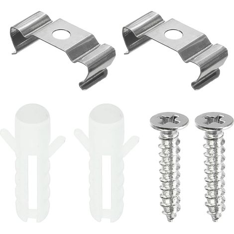T4 Fluorescent Suspension Console Clips Tube Light Fixture Clips with Inground Screws Tubes for LED Bulbs Ceiling Lamp Set of 15 (1/4)