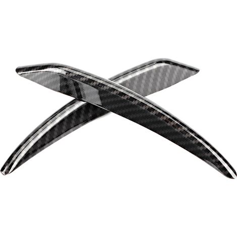 2 Stück Zierleisten für die Frontstoßstange mit Carbonfaser-Textur, passend für Jeep Wrangler 2007-2017S (1/5)