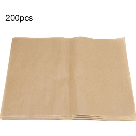 200 Feuilles Carrées Antiadhésives Papier Cuisson Barbecue, Feuilles Aluminium pour Gril (1/5)