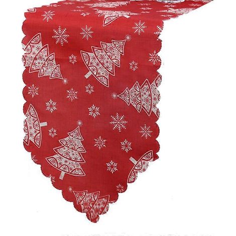 Nappe de Noël, chemin de table en forme de sapin, décorations de Noël pour la maison, décorations de fête, ornements, décorations de table pour le Nouvel An 2022 (1/5)