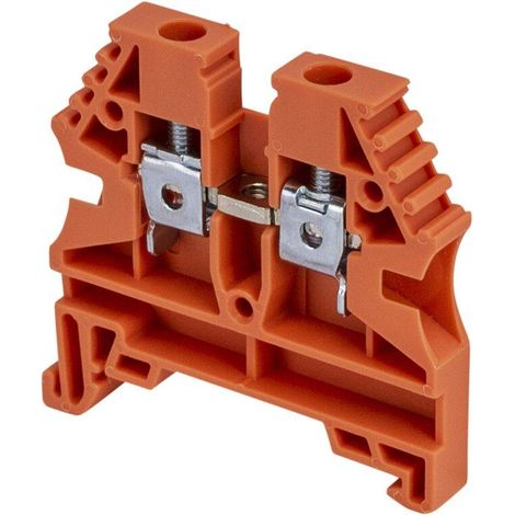 Borne de jonction à vis 4mm² - pas 6mm - orange - IMO (1/5)