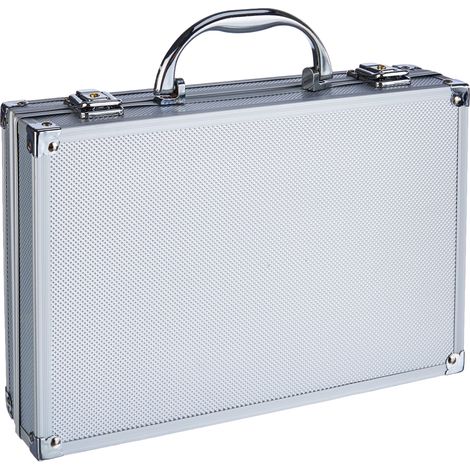 Peaktech 7255 - Custodia Universale per Strumenti di Misura, Custodia in Alluminio Resistente, Vano Porta Attrezzi, Imbottitura in Schiuma, con Lucchetto, Antipolvere, M - 295 x 195 x 70 mm (1/5)
