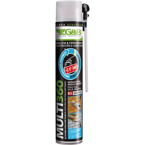 G&B Schiuma Poliuretanica 'Gebofoam Multi 360' Ml 825 Cf. 12 Pz (1/3)