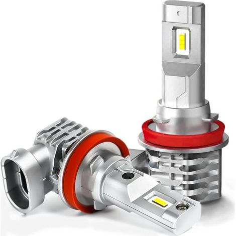 Ampoule H11/H8/H9 LED, 6500K Blanc pour Voiture 12V-24V d'ampoule Phare Kit de Remplacement. (2 Pcs) (1/4)