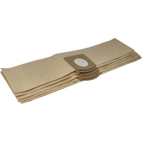 vhbw 5x Sacs compatible avec Kärcher WD 1 Compact Battery Set, WD 1 Compact Battery aspirateur - papier marron (1/4)