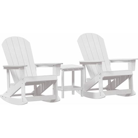 Maison Exclusive - Set Lounge da Giardino 3 pcs Bianco HDPE (1/5)