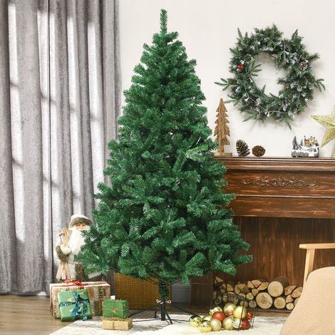 Sapin de Noël artificiel de 180 cm, sapin artificiel à 1000 branches, décoration de sapin de Noël avec support en métal pour usage intérieur (1/5)