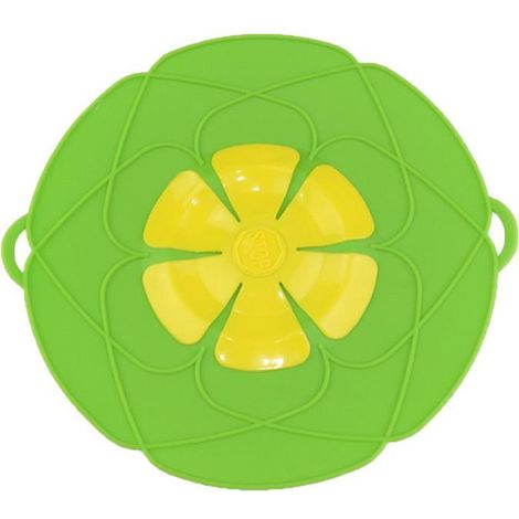 vert-26cm-silicone Protection De Cuisson Pour Casseroles Et Poles, Couvercle Micro-ondes, Protection Anti-claboussures Et Embout Vapeur (1/5)