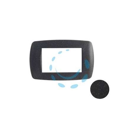 PLACCA 3 POSTI "MILLENNIUM" NERO FLASH - 3 posti - mm.123x84h. (7843.TN)