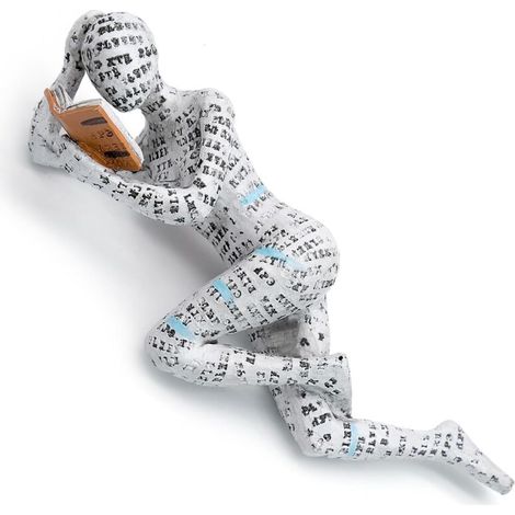 Statua di donna che legge - Statuetta moderna in resina, decorazione specifica per libreria e biblioteca, regalo letterario ideale