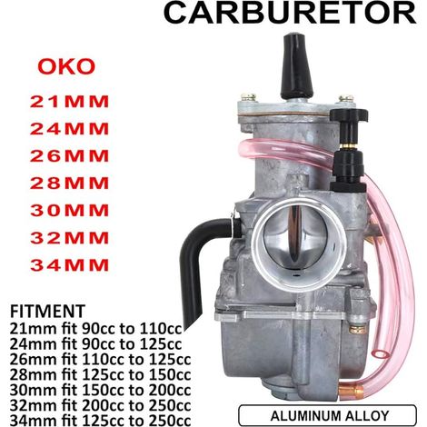 Carburateur Moto 28mm pour 125cc-150cc Pit Dirt Bike Enduro On/Off Road ATV Quads Motos Tout-terrain